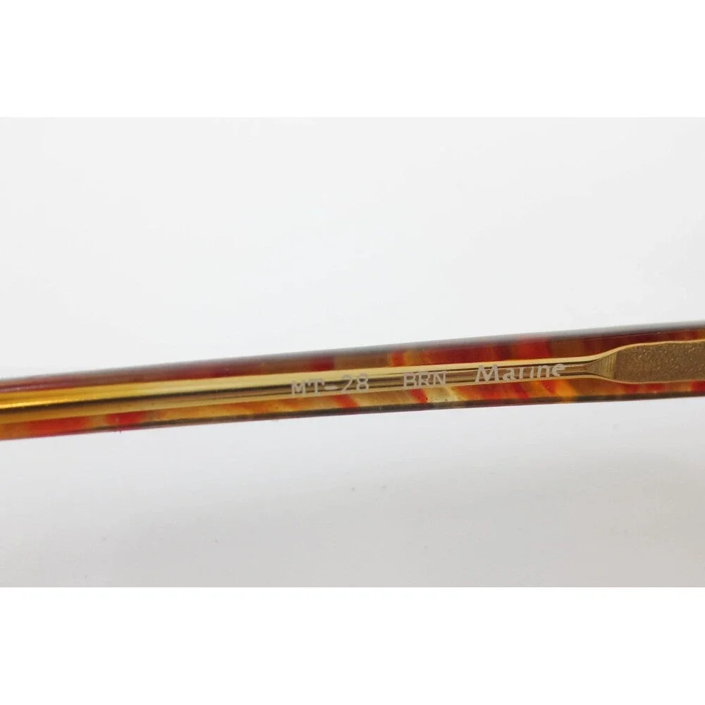 Monet MT-28 BRN Marine Eyeglasses Brown Tortoise Oversized Round Frames Gold
